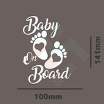 Love-Heart Feet Baby On Board Sticker