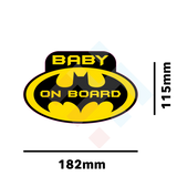 Baby On Board Batman Style Sticker