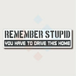 Remember Stupid You Have To Drive This Home Sticker