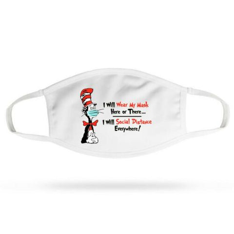 Cat In the Hat - Face Mask
