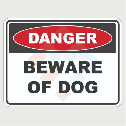 Danger Beware of Dog Sticker