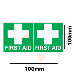 2 x First Aid Sticker