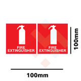 2 x Fire Extinguisher Sticker