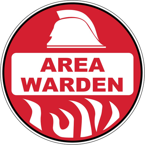 Area Warden Hard Hat Sticker