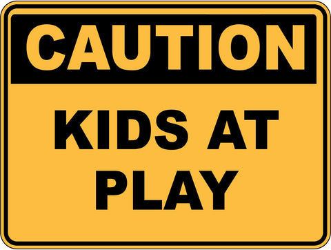 Caution Kids At Play Sticker