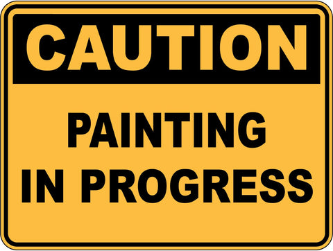 Caution Painting In Progress Sticker
