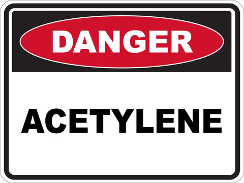 Danger Acetylene Sticker