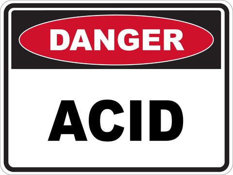 Danger Acid Sticker