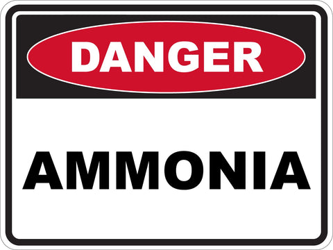 Danger Ammonia Sticker