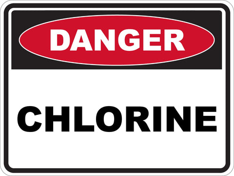 Danger Chlorine Sticker