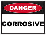 Danger Corrosive Sticker