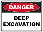 Danger Deep Excavation Sticker