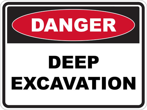 Danger Deep Excavation Sticker