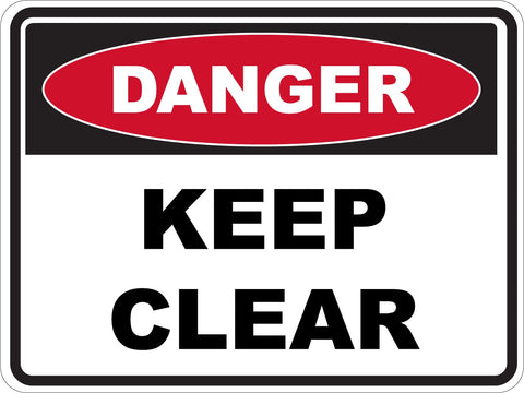 Danger Keep Clear Sticker