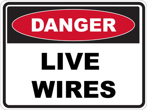 Danger Live Wires Sticker