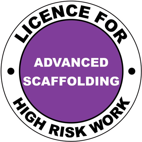 Licence For Advanced Scaffolding Hard Hat Sticker