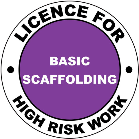 Licence For Basic Scaffolding Hard Hat Sticker