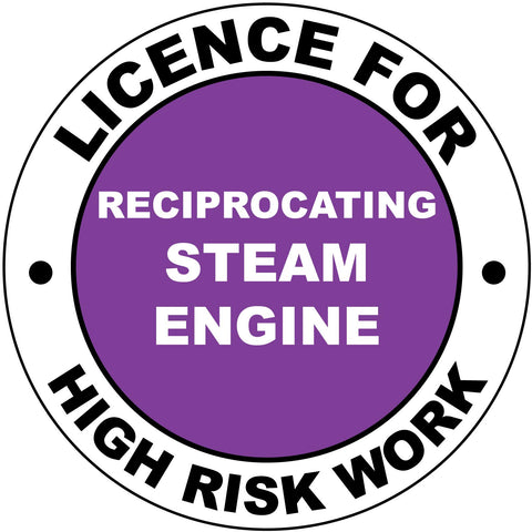 Licence For Reciprocating Steam Engine Hard Hat Sticker