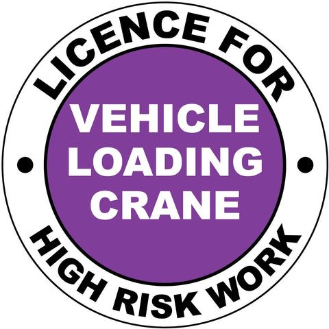 Licence For Vehicle Loading Crane Hard Hat Sticker