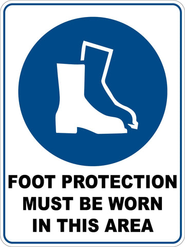 Mandatory Foot Protection Must Be Worn In This Area Sticker