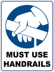Mandatory Must Use Handrails Sticker