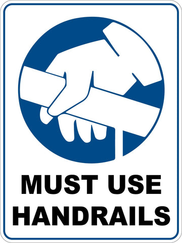 Mandatory Must Use Handrails Sticker