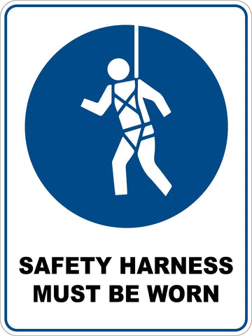 Mandatory Safety Harness Must Be Worn Sticker