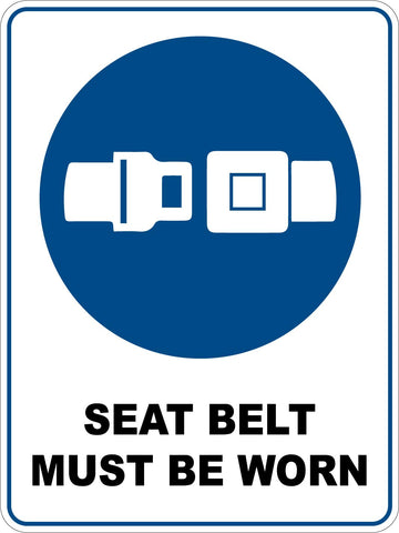 Mandatory Seat Belt Must Be Worn Sticker