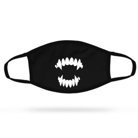 Scary Dog Teeth - Face Mask