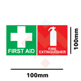 Fire & First Aid Sticker