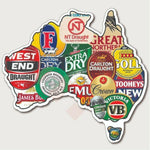 Aussie Beer Brands Sticker