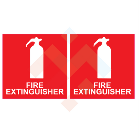 2 x Fire Extinguisher Sticker