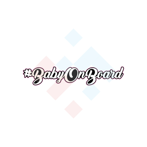 Baby On Board Hashtag Sticker