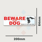 2x Beware Of The Dog Sign Sticker