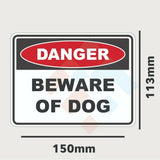 Danger Beware of Dog Sticker