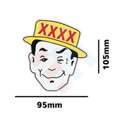 XXXX Man Winky Face Sticker
