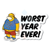 Worst Year Ever Comic Book Guy Sticker