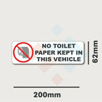 No Toilet Paper Kept in This Vehicle Sticker