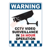 Warning CCTV Surveillance In Operation 24HR 6 Sticker Pack