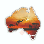 Kangaroo Sunset Sticker