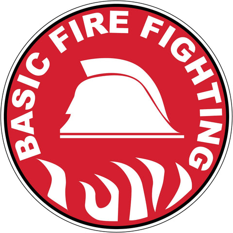 Basic Fire fighting Hard Hat Sticker