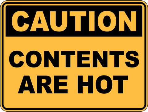 Caution Contents Are Hot Sticker