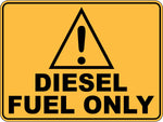 Caution Diesel Fuel Only Sticker
