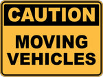 Caution Moving Vehicles Sticker