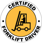 Certified Forklift Driver Hard Hat Sticker