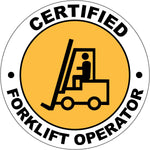 Certified Forklift Operator Hard Hat Sticker