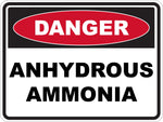 Danger Anhydrous Ammonia Sticker