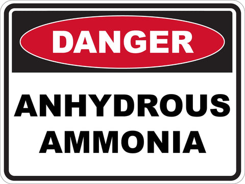 Danger Anhydrous Ammonia Sticker