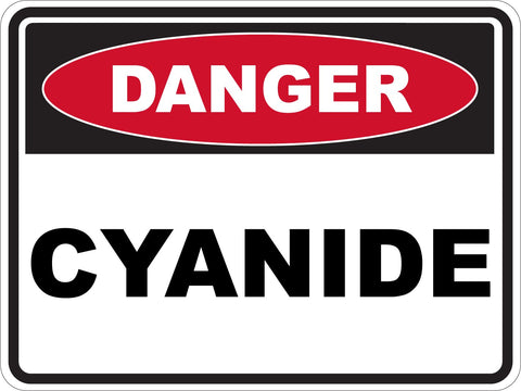 Danger Cyanide Sticker