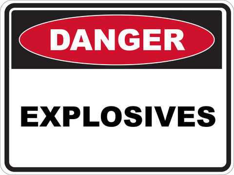 Danger Explosives Sticker